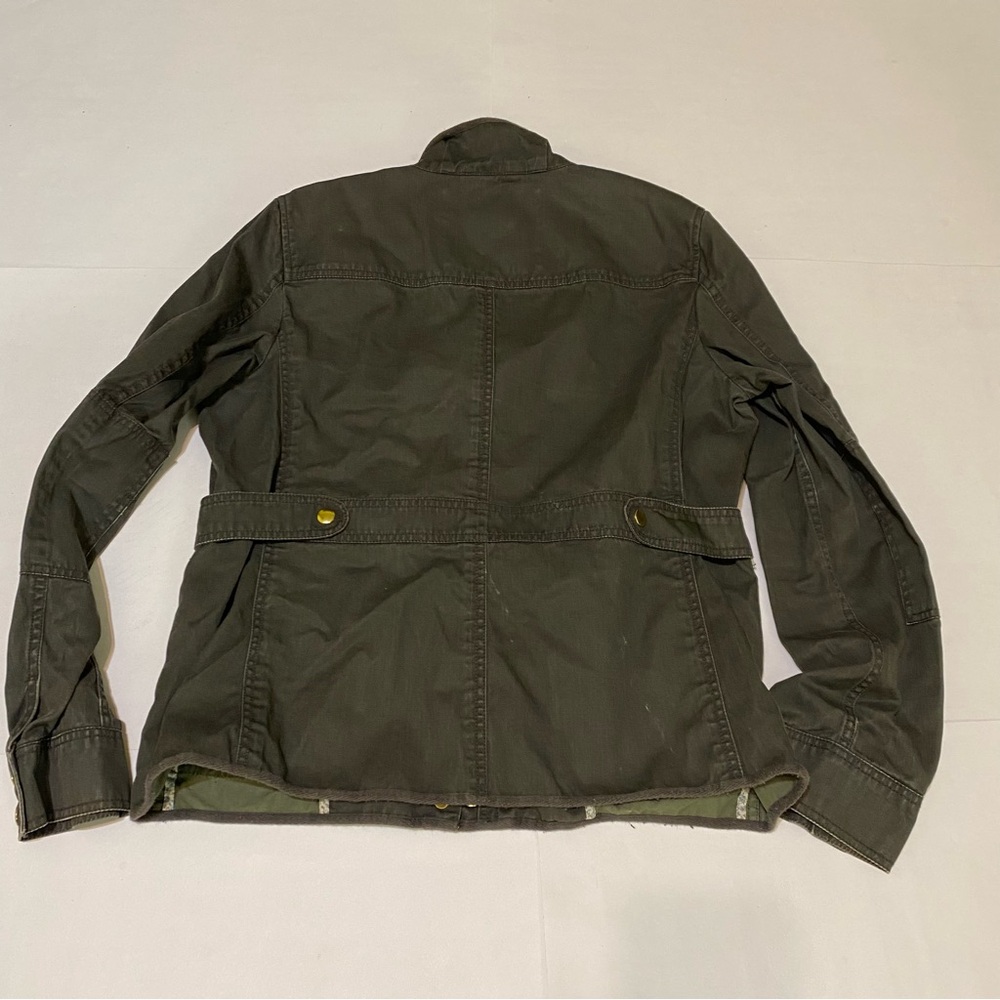 J. Crew Green Twill Field Jacket with Gold buttons - Picture 10 of 15